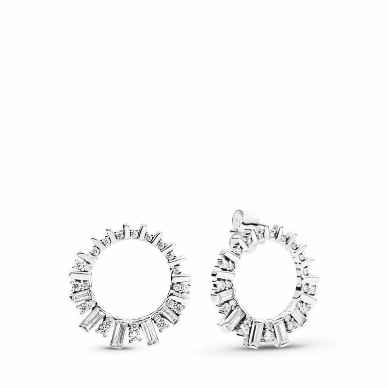 Pandora Glacial Beauty Drop Earrings - Sterling Silver/Cubic Zirconia - Canada | MW3227HN